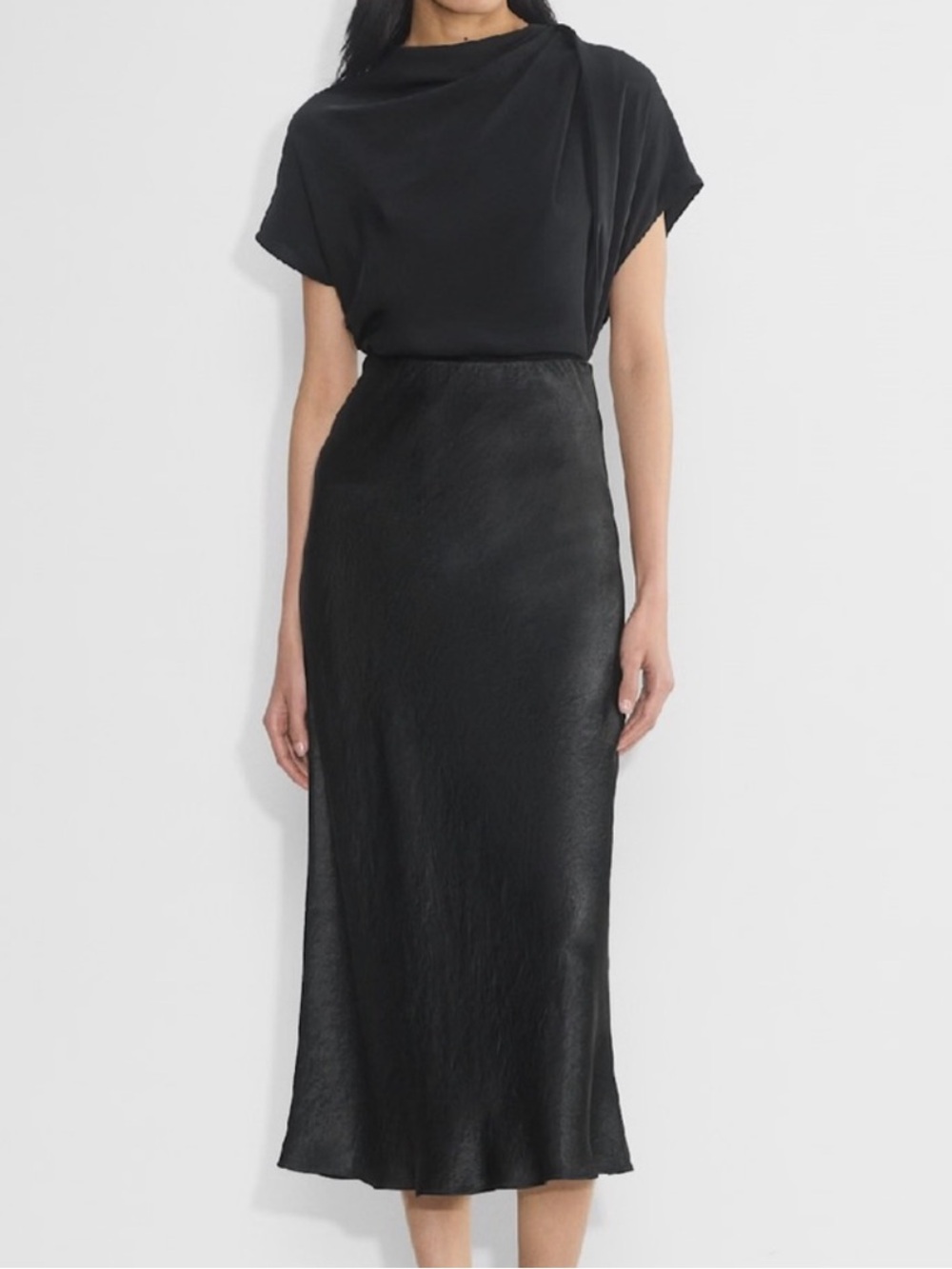 Babaton Slip Satin Maxi Skirt